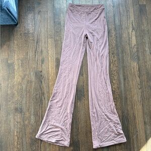 Naked Wardrobe Pink Flared Leggings